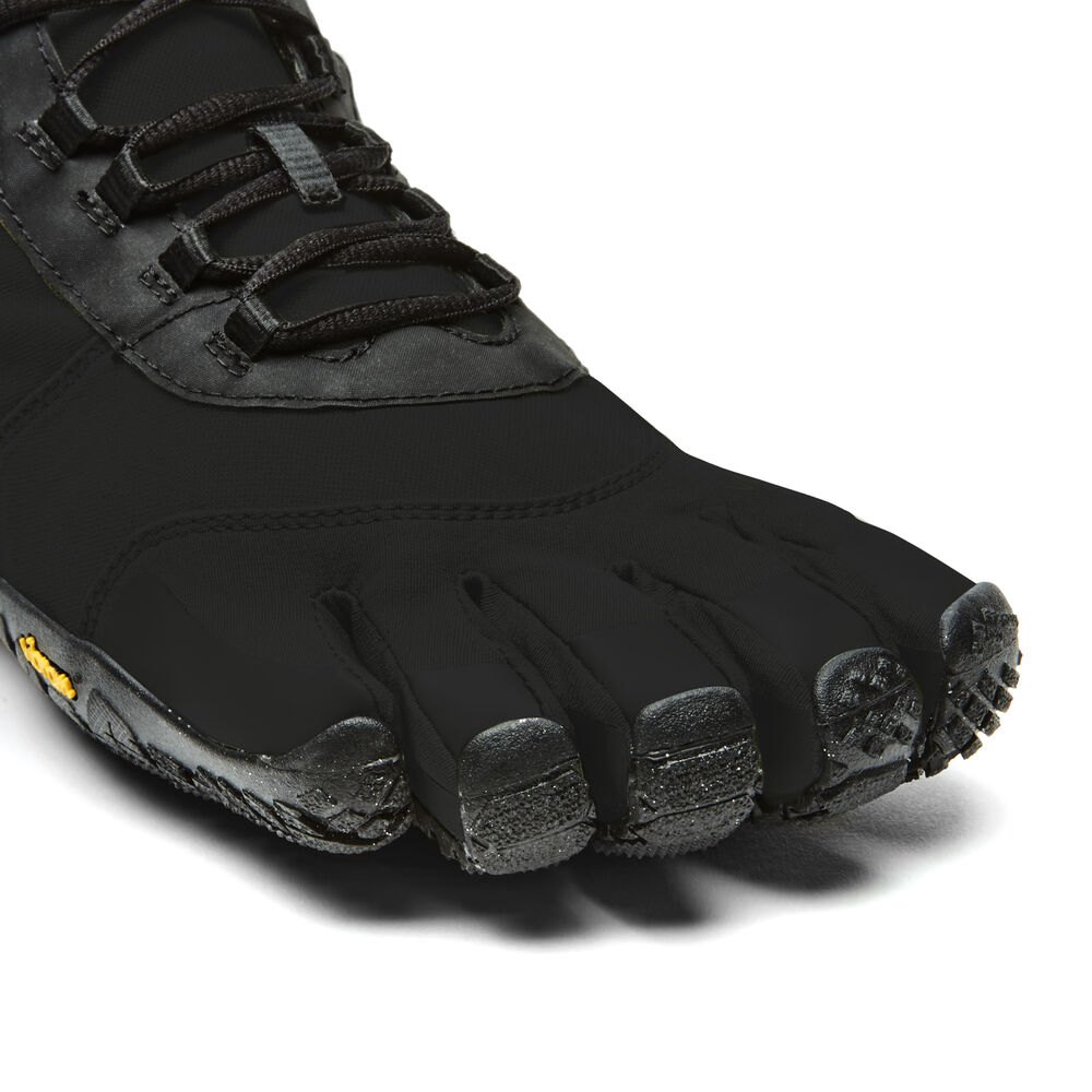 Vibram Five Fingers Mens V-Trek Insulated - Barefoot Shoes Black - ABR035276